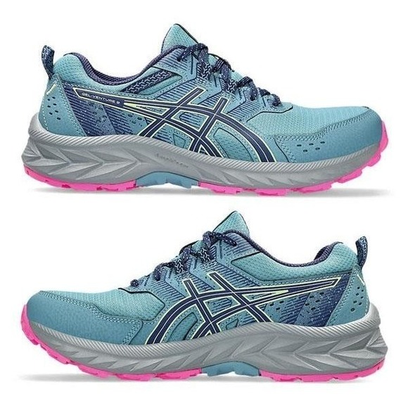 ASICS Gel Venture 9 Womens Wide Running Trail Shoes Deep Teal Pink Sz 9 - Picture 11 of 11